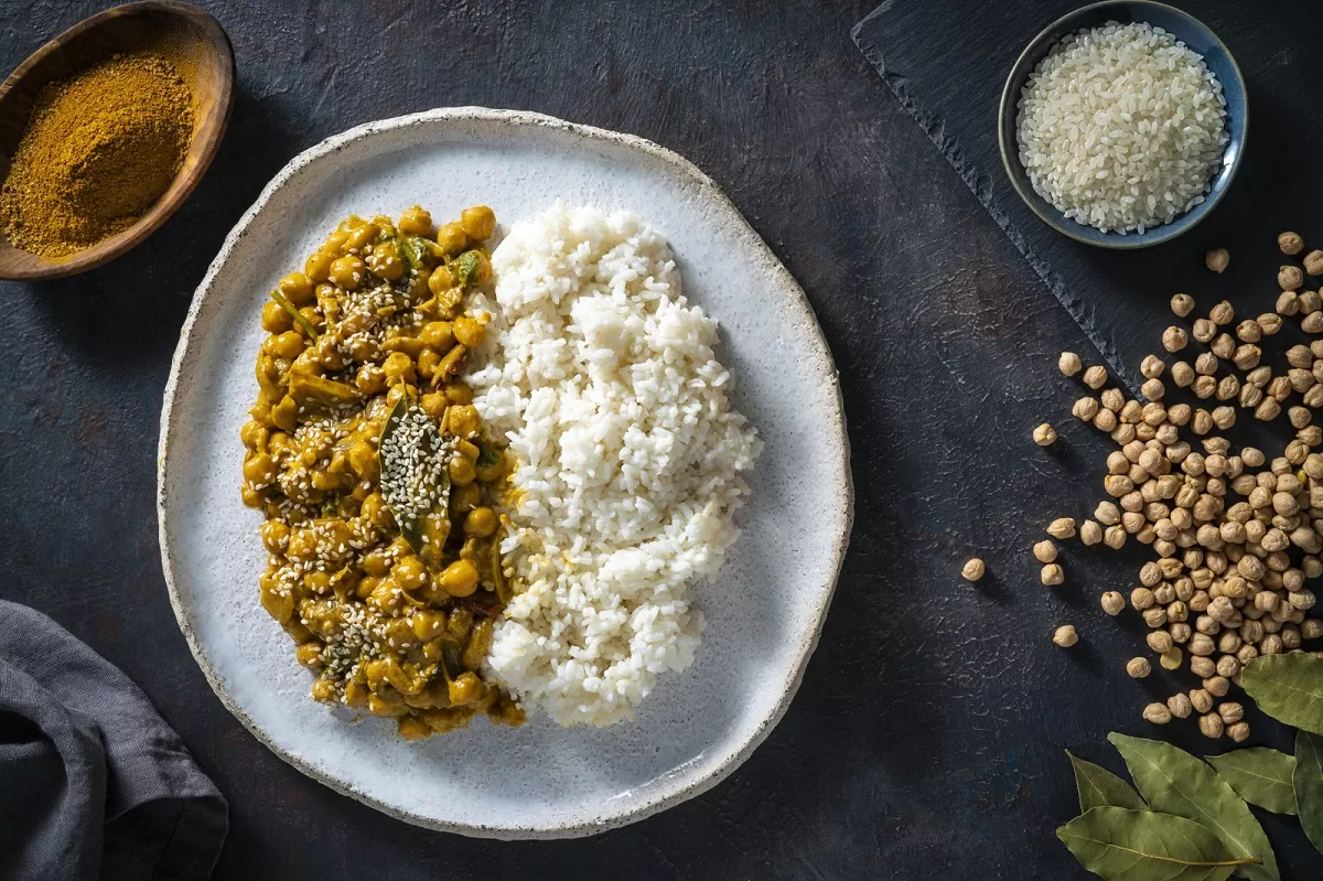 riz curry pois chiche