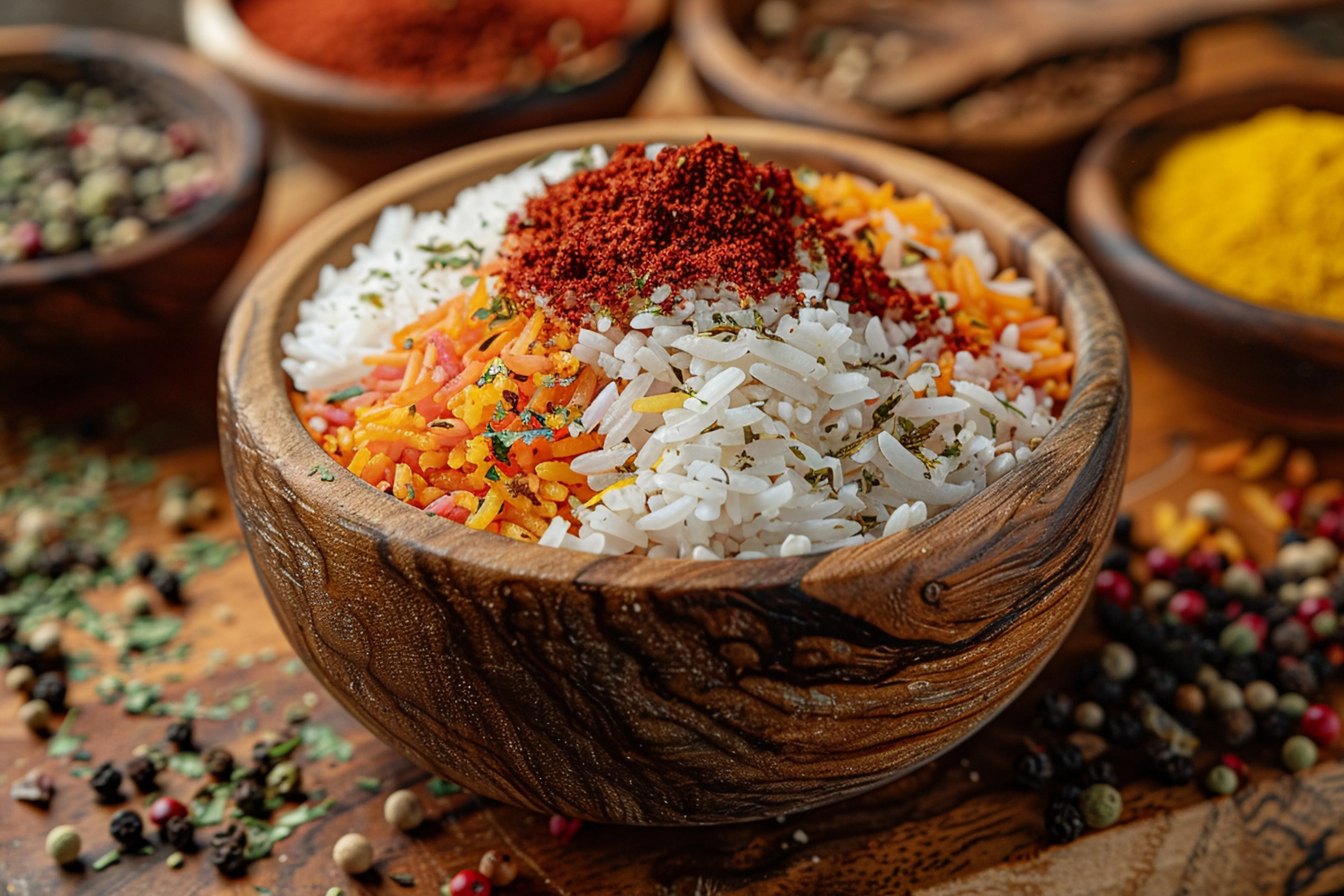 bol de riz avec des épices