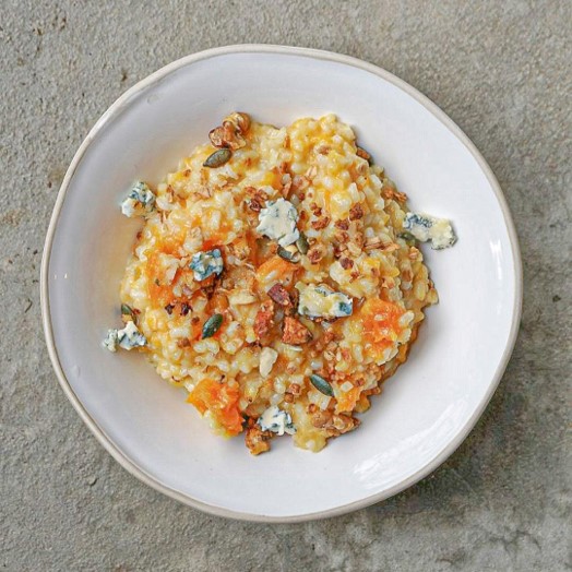 Risotto butternut rôtie et gorgonzola